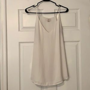 Loft V Neck Spaghetti Strap Sheer Tank Top